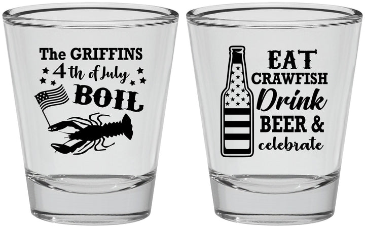 Personalized 4th Of July Shot Glasses - Crawfish Boil | 220012