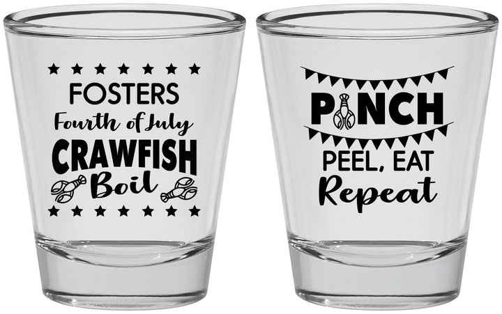 Personalized 4th Of July Shot Glasses - Crawfish Boil | 220016