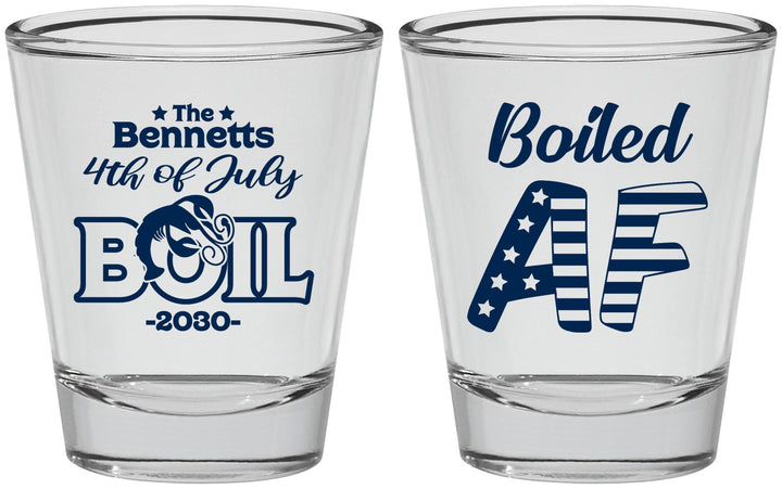 Personalized 4th Of July Shot Glasses - Crawfish Boil | 220017