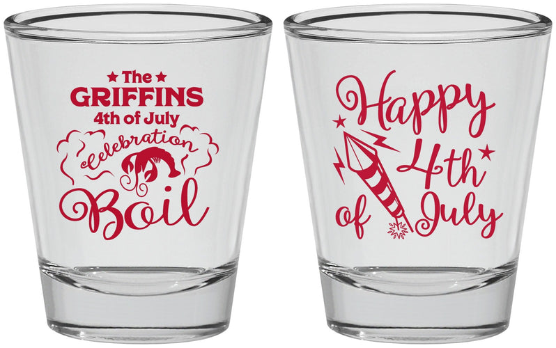 Personalized 4th Of July Shot Glasses - Crawfish Boil | 220018