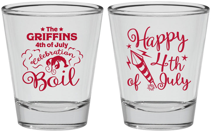 Personalized 4th Of July Shot Glasses - Crawfish Boil | 220018