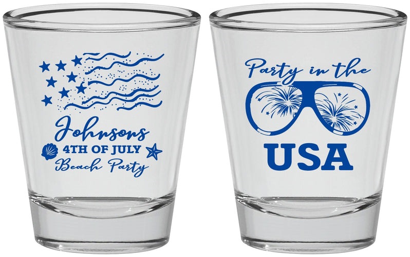 Personalized 4th Of July Shot Glasses - Party In The Usa | 220023