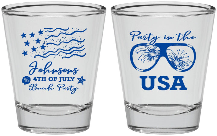 Personalized 4th Of July Shot Glasses - Party In The Usa | 220023