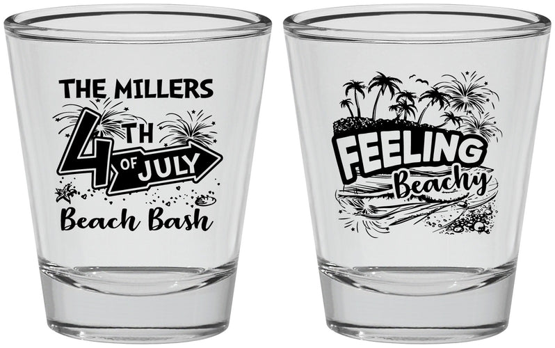 Personalized 4th Of July Shot Glasses - Feeling Beachy | 220024