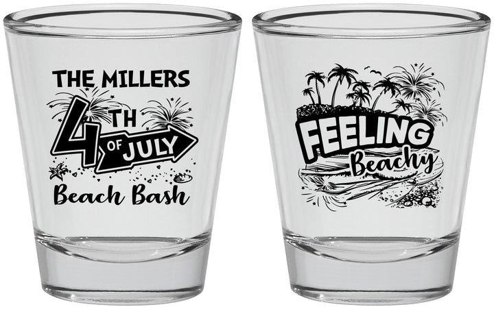 Personalized 4th Of July Shot Glasses - Feeling Beachy | 220024