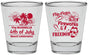 Personalized 4th Of July Shot Glasses - Fireworks Beach | 220026