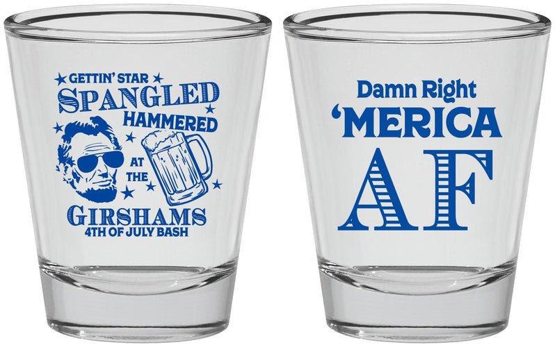 Personalized 4th Of July Shot Glasses - Merica Af | 220031