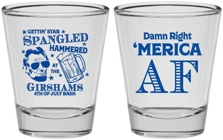 Personalized 4th Of July Shot Glasses - Merica Af | 220031
