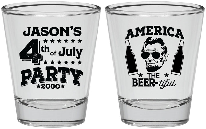 Personalized 4th Of July Shot Glasses - Bbq Lincoln | 220036