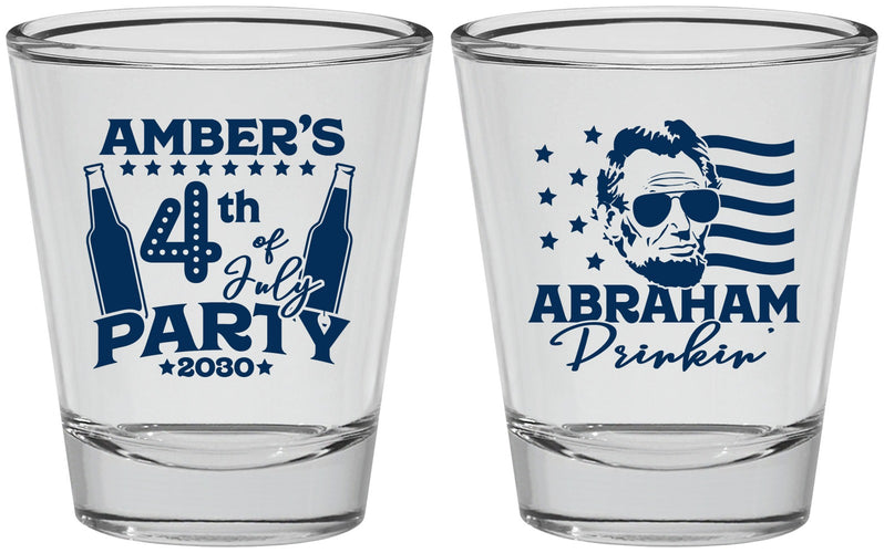 Personalized 4th Of July Shot Glasses - Abraham Drinkin | 220037