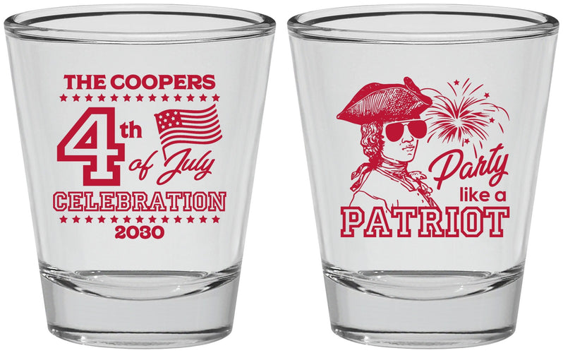 Personalized 4th Of July Shot Glasses - Patriot | 220038