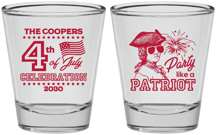 Personalized 4th Of July Shot Glasses - Patriot | 220038