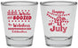 Personalized 4th Of July Shot Glasses - Red White Booze | 220042