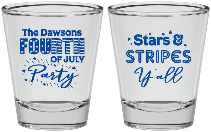 Personalized 4th Of July Shot Glasses - Stars Stripes | 220047