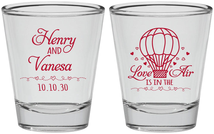 Personalized Wedding Shot Glasses - Hot Air Balloon | 225