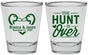 Personalized Wedding Shot Glasses - The Hunt Is Over Duck | 227