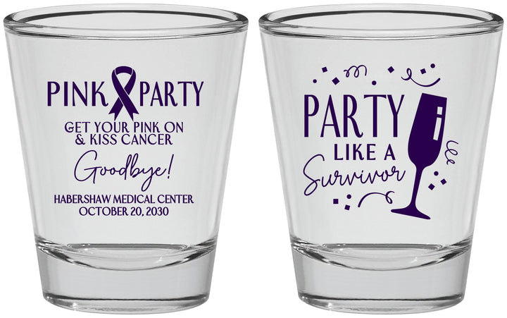 Personalized Awareness Shot Glasses - Pink Party | 230000