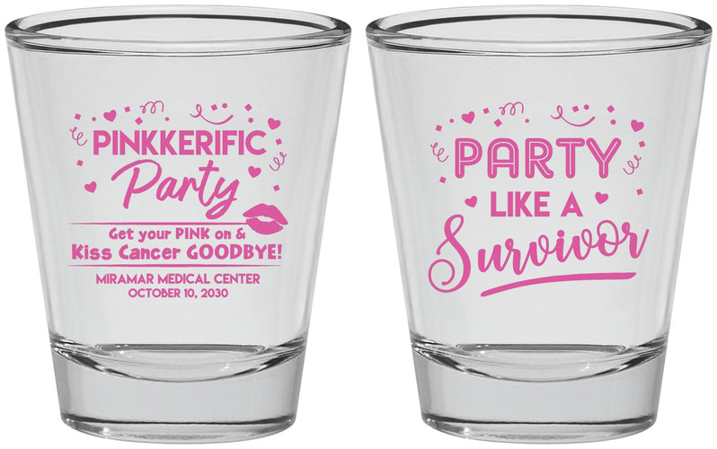 Personalized Awareness Shot Glasses - Party Like A Survivor | 230003