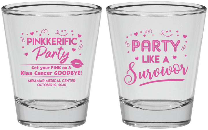 Personalized Awareness Shot Glasses - Party Like A Survivor | 230003