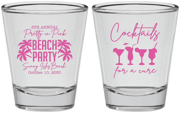 Personalized Awareness Shot Glasses - Beach Party | 230007