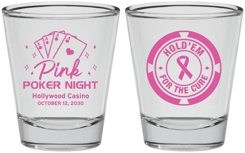 Personalized Awareness Shot Glasses - Poker Casino | 230013
