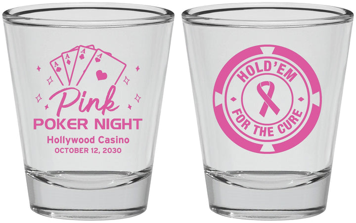 Personalized Awareness Shot Glasses - Poker Casino | 230013