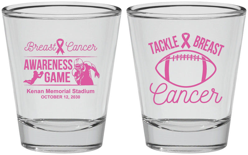 Personalized Awareness Shot Glasses - Football Tackle | 230019