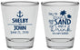 Personalized Wedding Shot Glasses - Sun Sand Drink In My Hand | 233