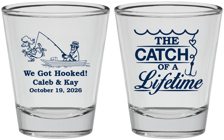 Personalized Wedding Shot Glasses - Catch Of A Lifetime | 234