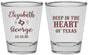Personalized Wedding Shot Glasses - Deep In The Heart Of Texas | 237