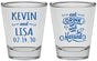 Personalized Wedding Shot Glasses - Eat Drink Be Married | 239