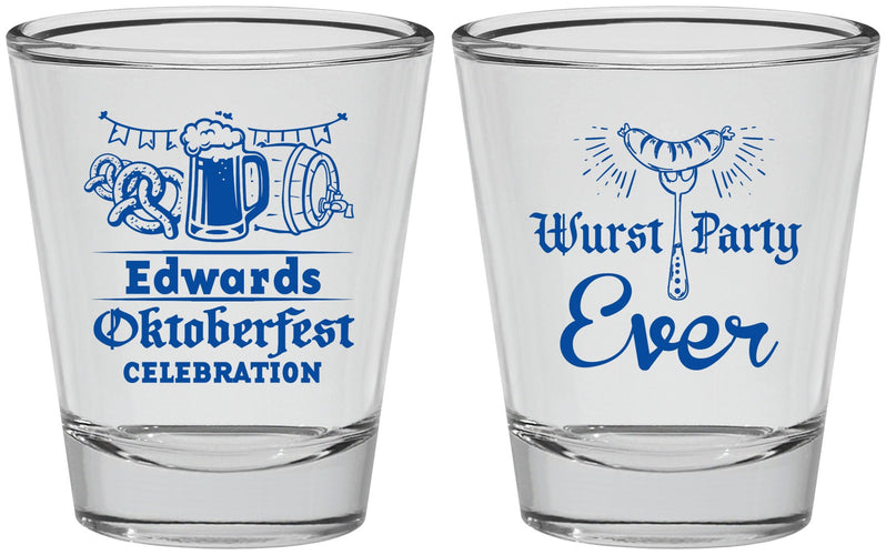 Personalized Oktoberfest Shot Glasses - Wurst Party Ever | 240008