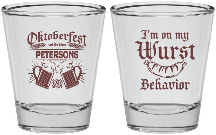 Personalized Oktoberfest Shot Glasses - Wurst Behavior | 240010