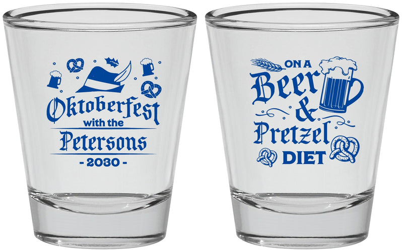 Personalized Oktoberfest Shot Glasses - Pretzel | 240012