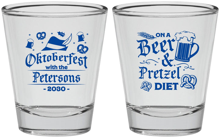 Personalized Oktoberfest Shot Glasses - Pretzel | 240012
