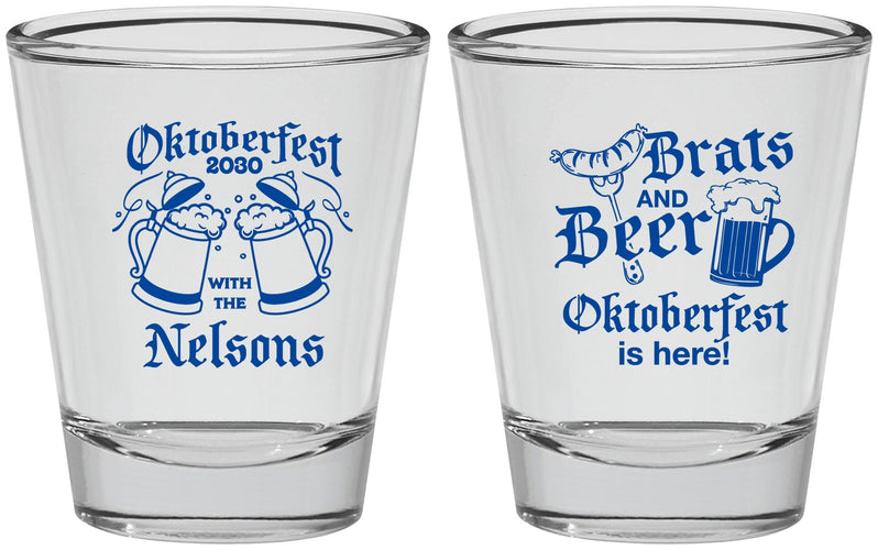 Personalized Oktoberfest Shot Glasses - Brats Beer | 240013