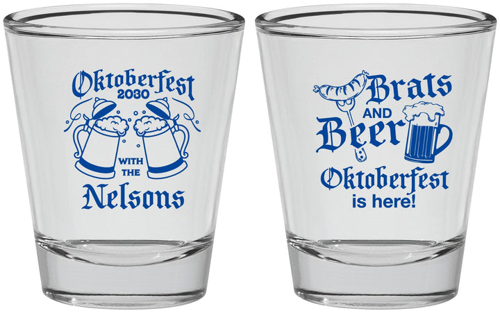Personalized Oktoberfest Shot Glasses - Brats Beer | 240013