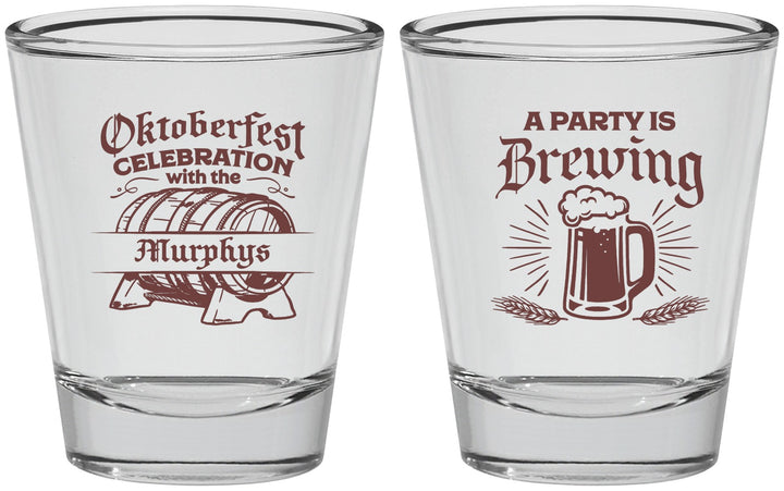 Personalized Oktoberfest Shot Glasses - Beer Keg | 240014