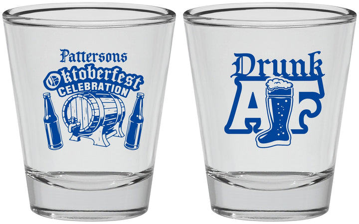 Personalized Oktoberfest Shot Glasses - Drunk Af | 240016