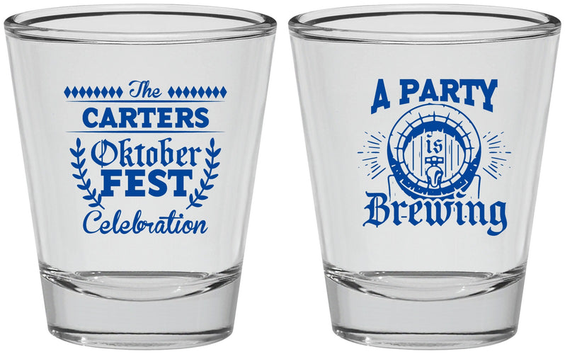 Personalized Oktoberfest Shot Glasses - Beer Keg | 240017