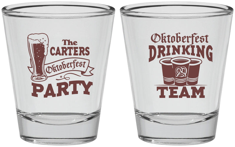 Personalized Oktoberfest Shot Glasses - Drinking Team | 240018