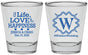 Personalized Wedding Shot Glasses - Life Love Happiness | 248