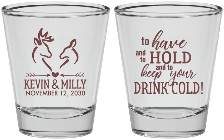 Personalized Wedding Shot Glasses - To Have And To Hold | 250