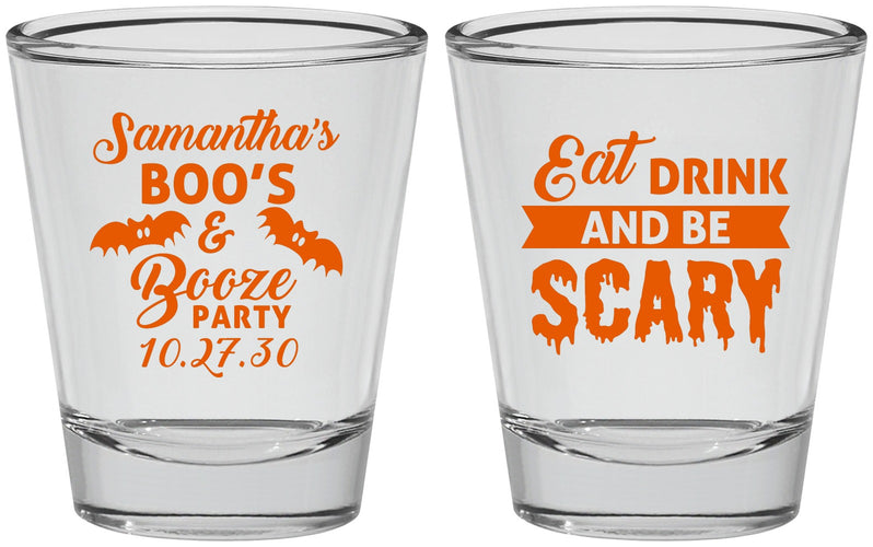 Personalized Halloween Shot Glasses - Boo Booze Scary | 250000