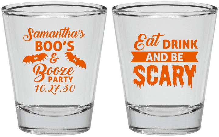 Personalized Halloween Shot Glasses - Boo Booze Scary | 250000