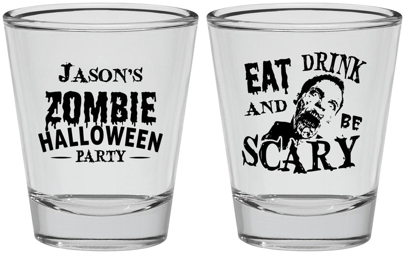 Personalized Halloween Shot Glasses - Eat Drink Be Scary | 250003