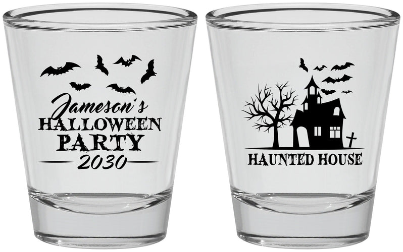 Personalized Halloween Shot Glasses - Haunted House | 250006