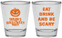 Personalized Halloween Shot Glasses - Scary Pumpkin | 250008