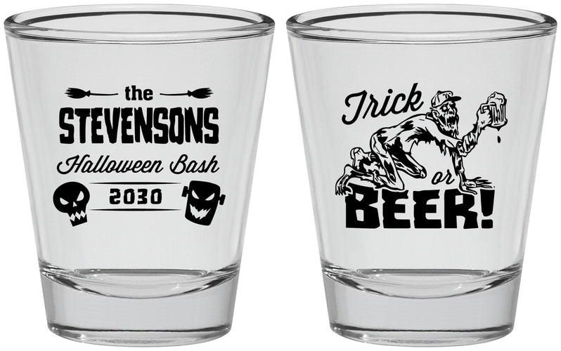 Personalized Halloween Shot Glasses - Trick Or Beer | 250021
