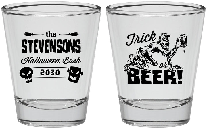 Personalized Halloween Shot Glasses - Trick Or Beer | 250021